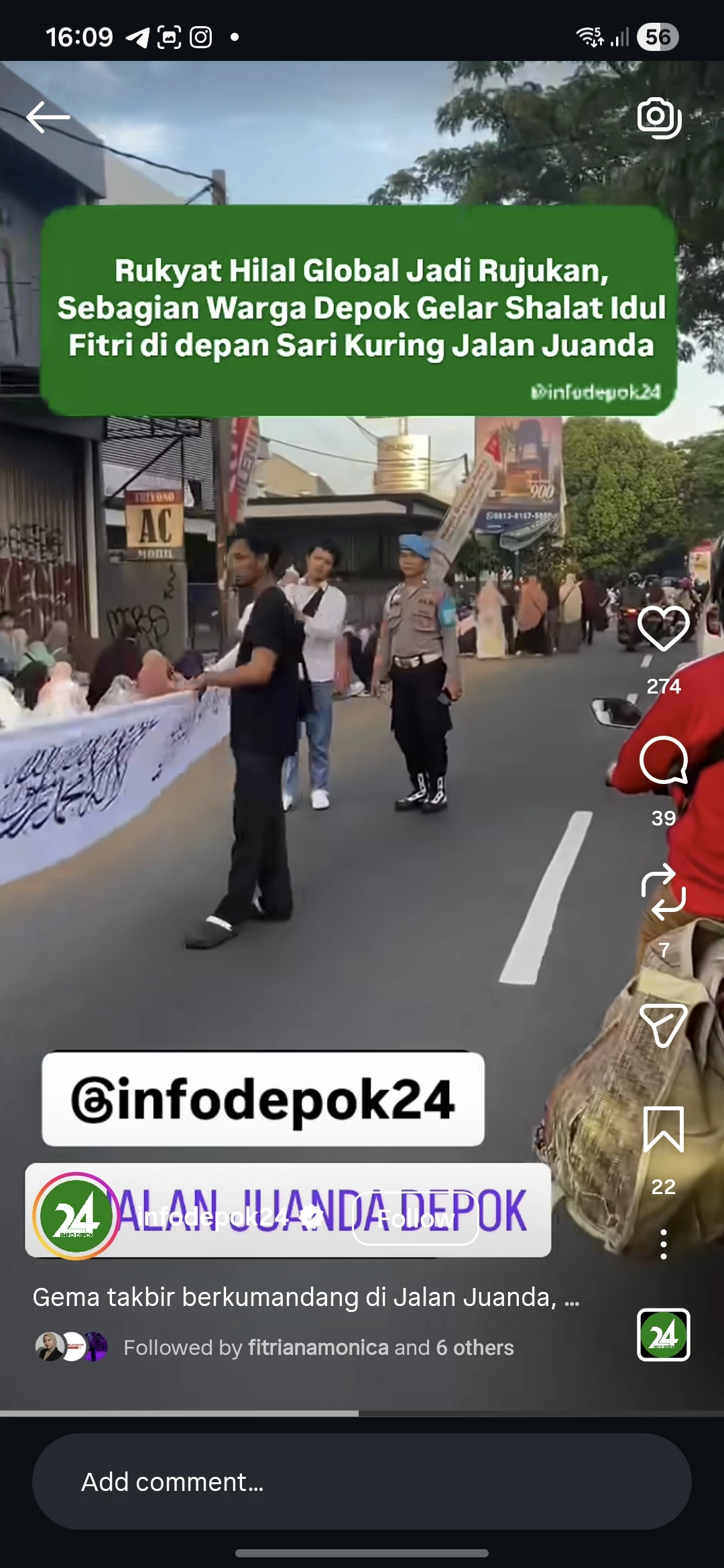 Majelis Sabilun Nahdhah Depok Laksanakan Salat Idulfitri Mengacu Hilal Global