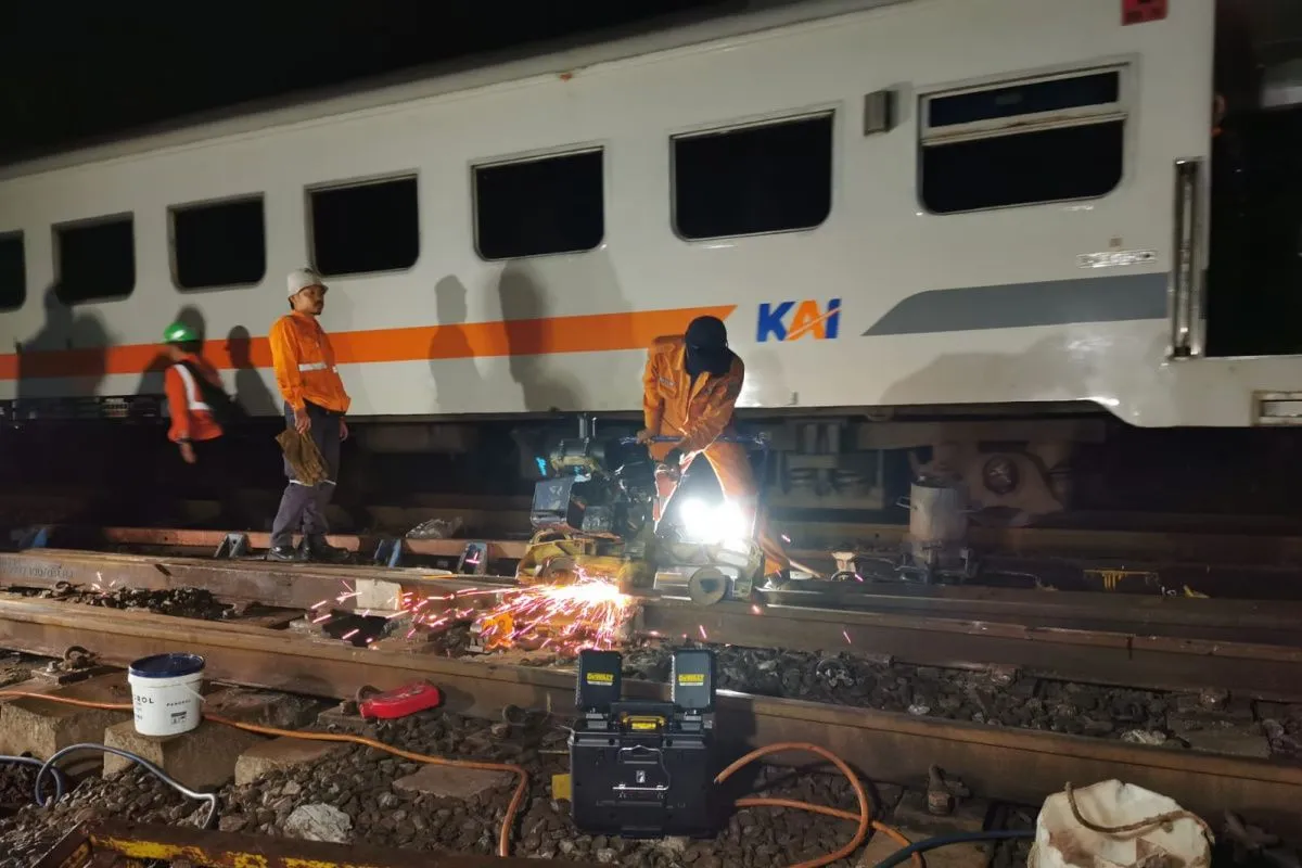 14 Jam Evakuasi, Rel Bumiayu Kembali Normal Setelah KA Bangunkarta Anjlok