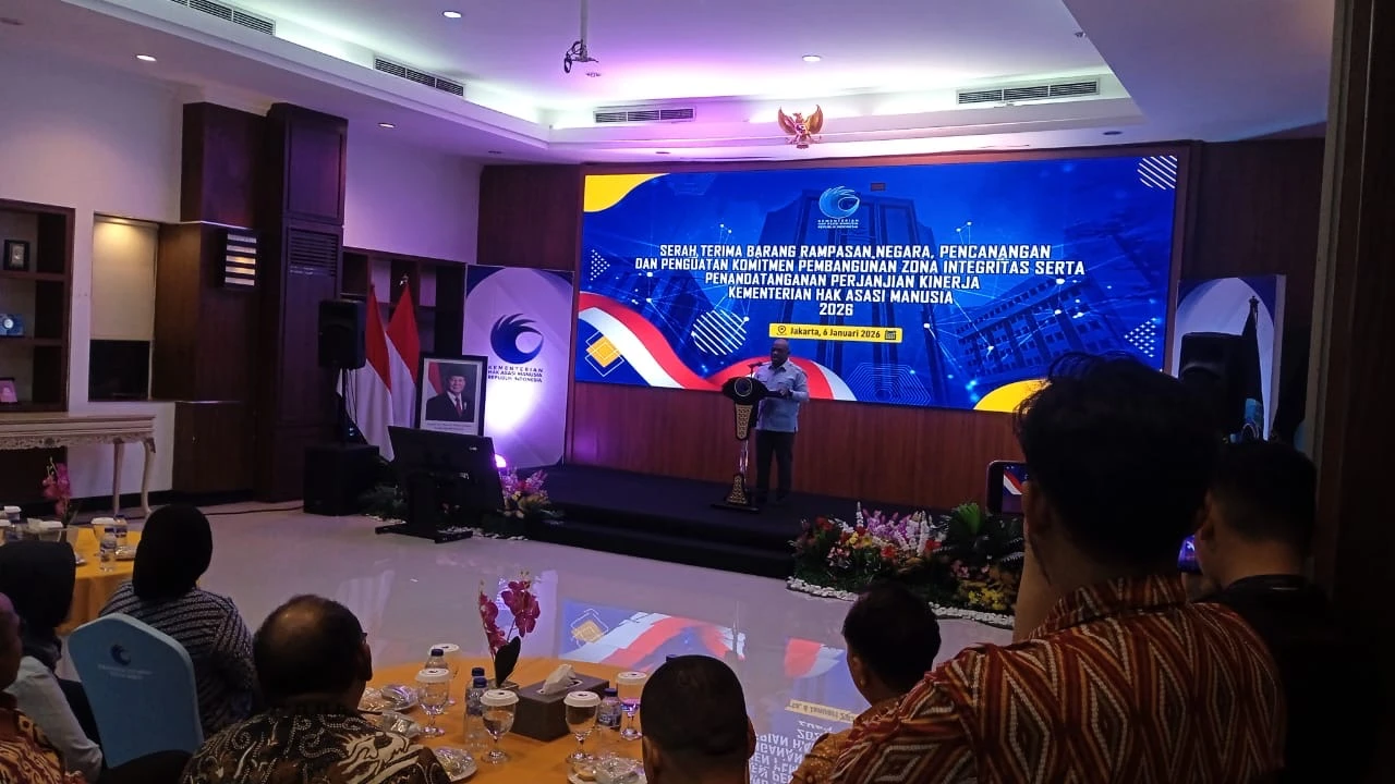 Kementerian HAM Terima Hasil Perampasan Aset KPK Rp10,8 Miliar untuk Bangun Pusat Pengembangan HAM