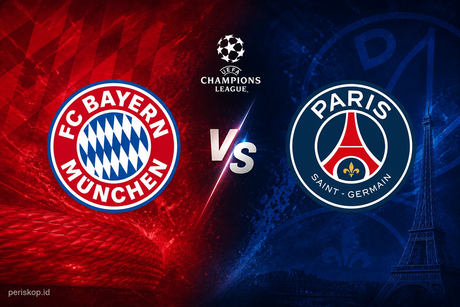 Prediksi Bayern Munchen vs PSG Liga Champions 2025/2026: Skor hingga Susunan Pemain