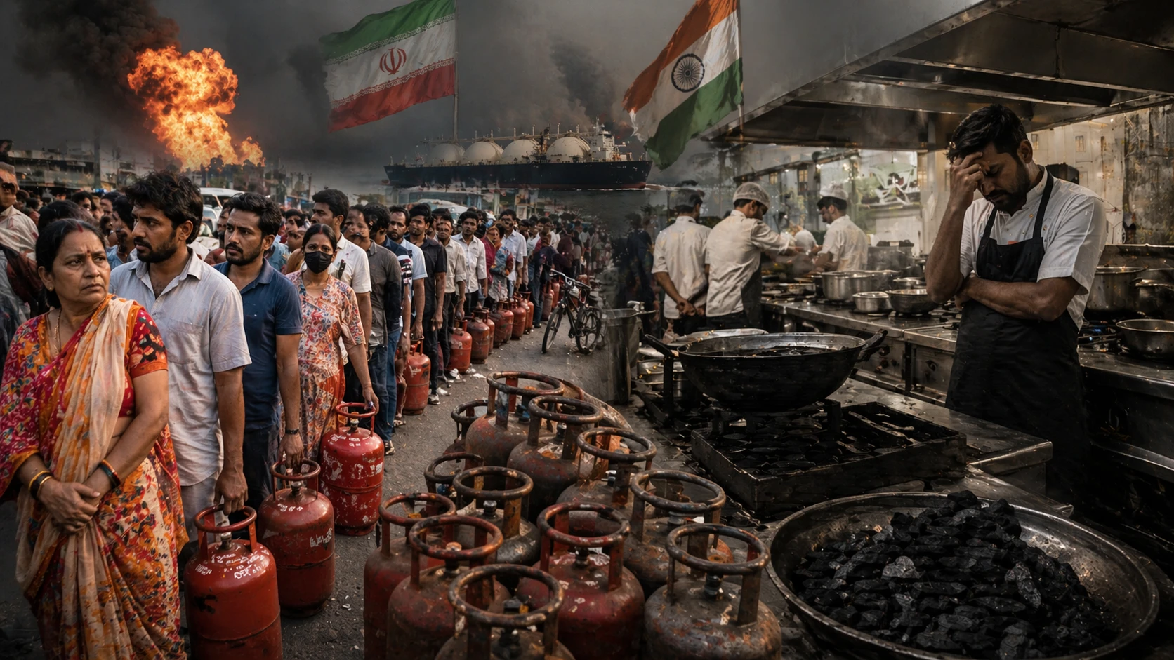 Perang Iran Bikin India Krisis Gas LPG, Warga Antre dan Restoran Lumpuh