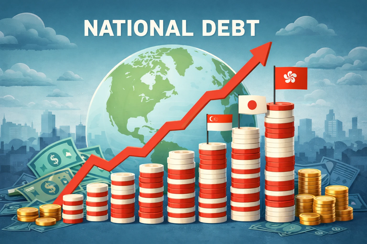 Negara dengan Utang Terbesar 2025, Hong Kong 380%, Bagaimana Posisi Indonesia?