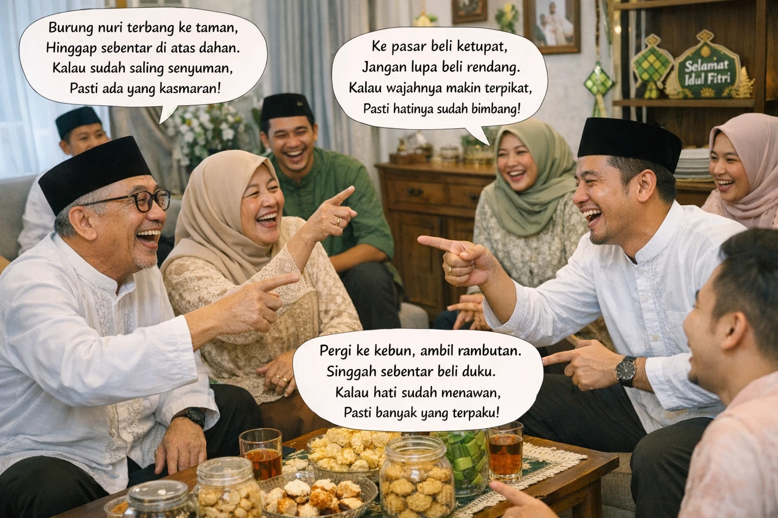 Kumpulan 77+ Pantun Lebaran Lucu dan Kreatif,  Pas Buat Silaturahmi Hari Raya Makin Gembira