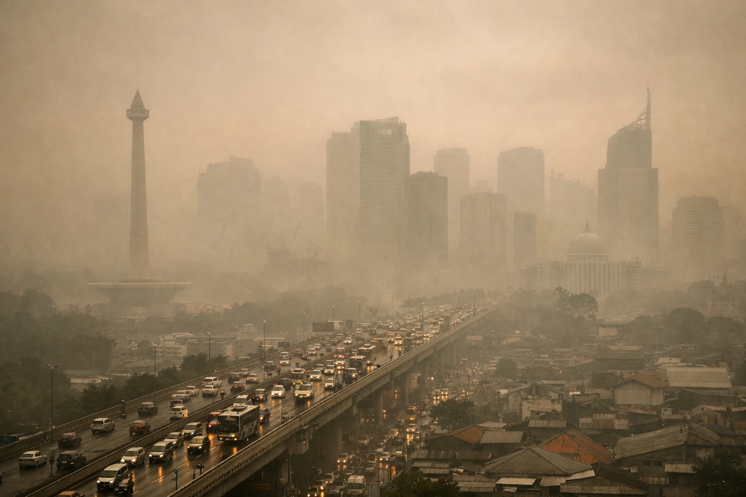 Kualitas Udara Jakarta Masuk 3 Besar Terburuk di Dunia