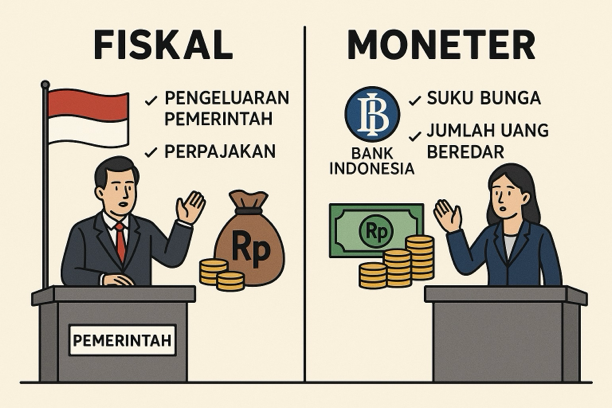 Ilustrasi Perbedaan Kebijakan Fiskal dan Moneter