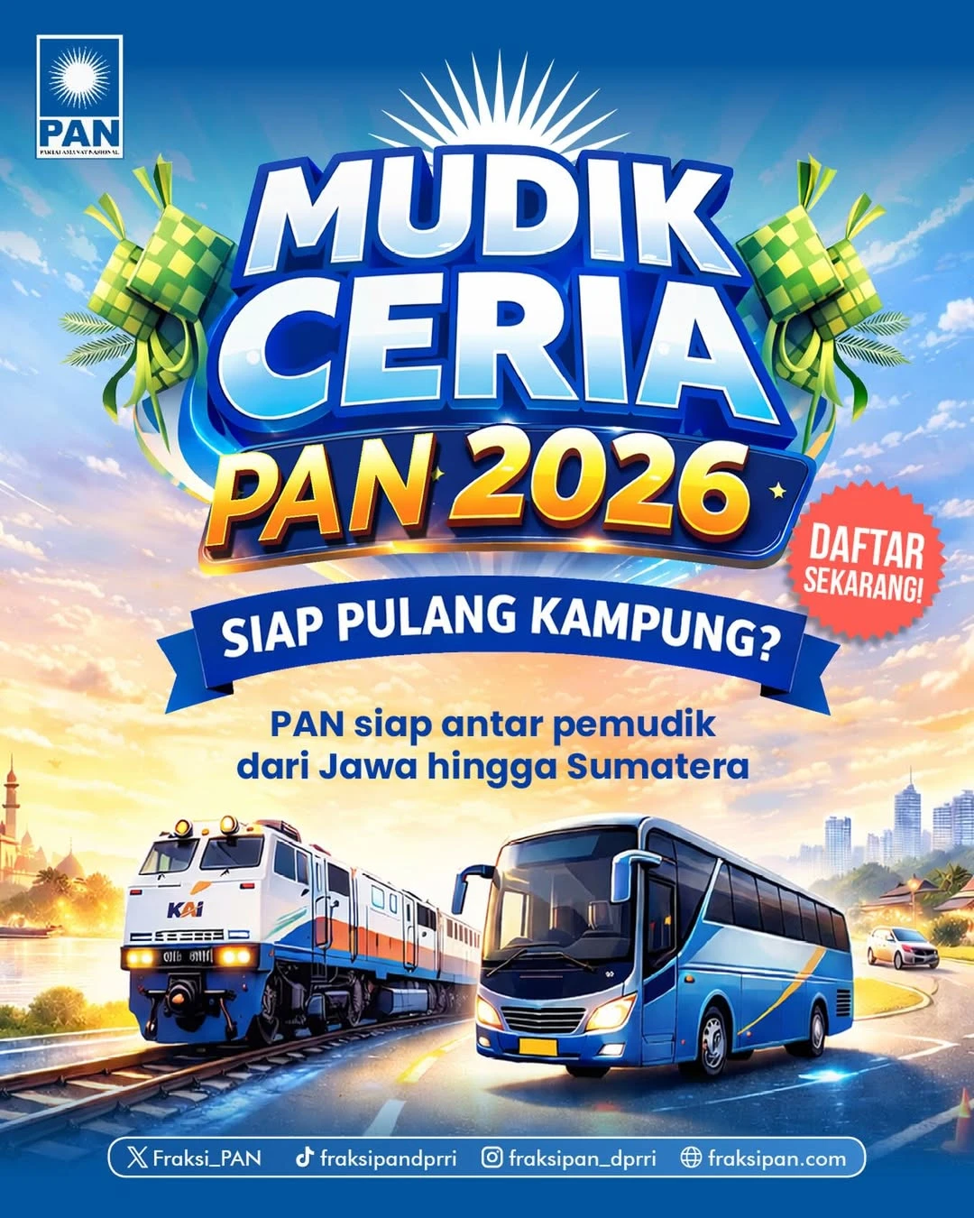 Panduan Pendaftaran Mudik Ceria 2026 dari PAN: Syarat dan Rute Mudik Gratis untuk Rakyat