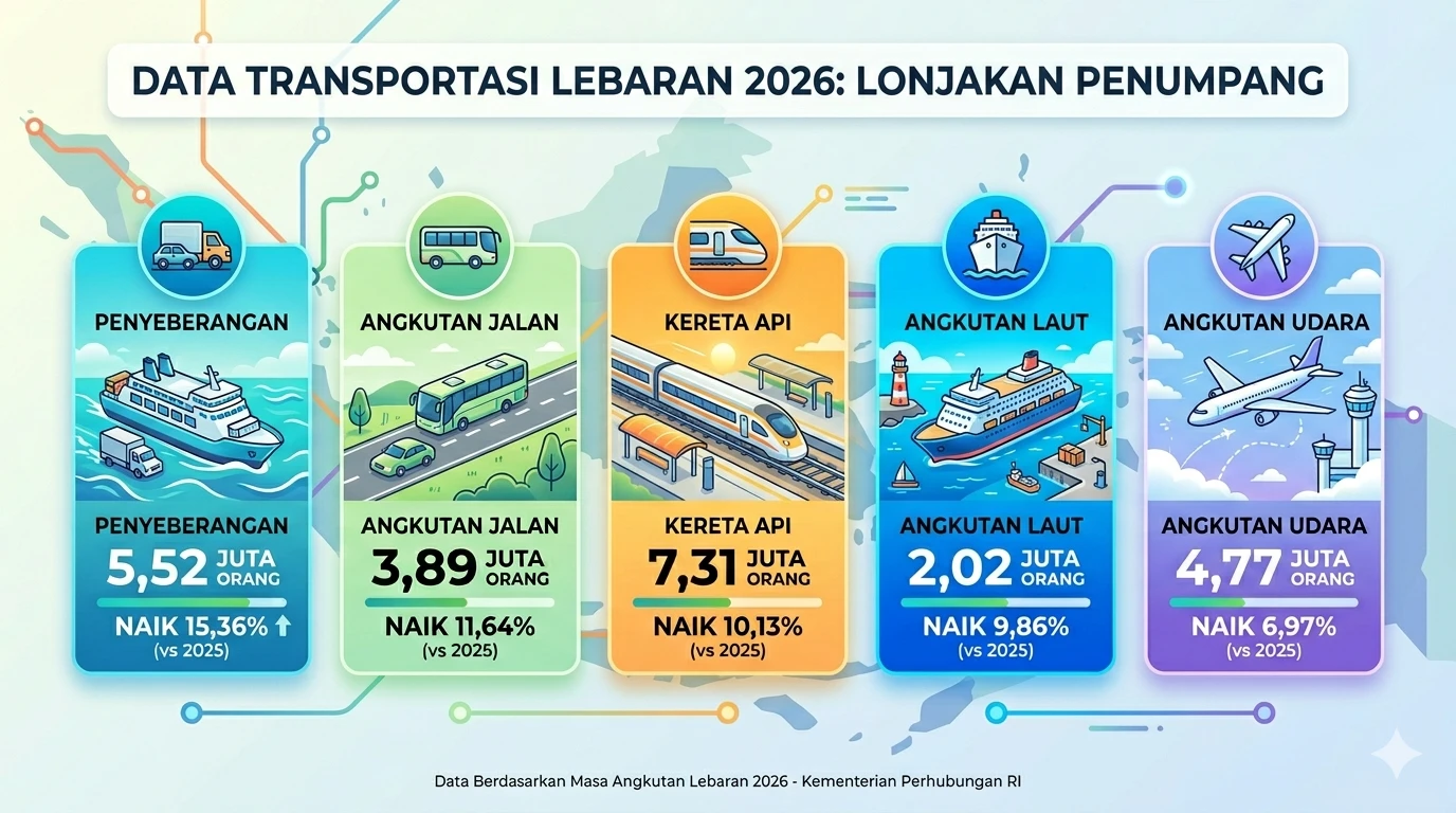 Mudik Lebaran 2026 Tembus 147,55 Juta Orang, Kecelakaan Turun 6,31%