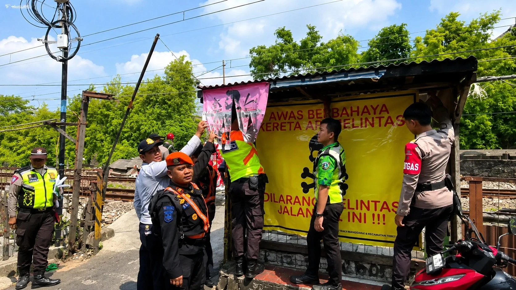 Ada 11 Titik Rawan, Pemkot Jaksel Mulai Tutup Perlintasan Rel Liar Manggarai–Cawang
