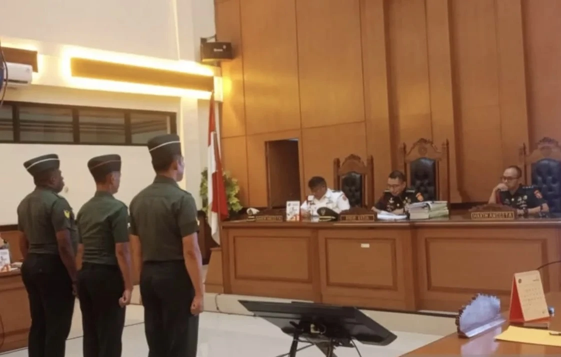Sidang pembacaan putusan terdakwa kasus dugaan penculikan dan pembunuhan terhadap seorang kepala cabang (kacab) bank