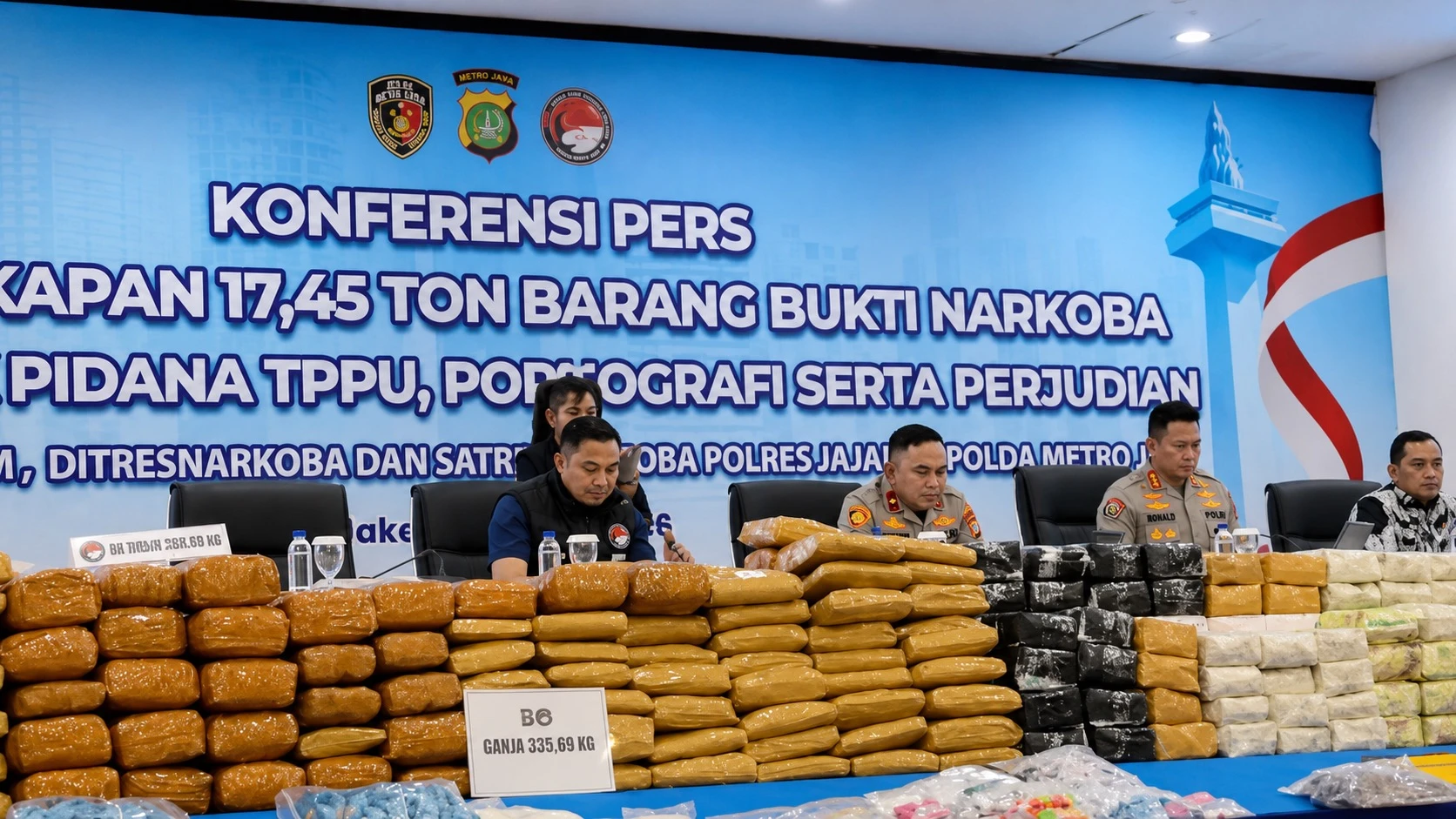 Setengah Tahun 2026, Polda Metro Sita 17,45 Ton Narkoba, 5.196 Tersangka Ditangkap
