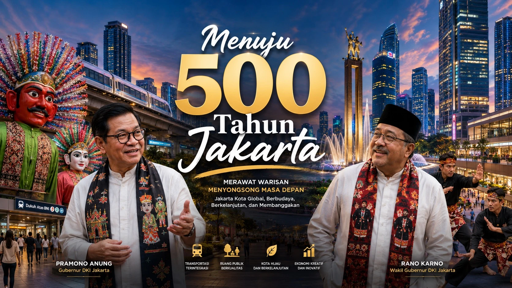 Pramono Siapkan Sejumlah Proyek Prioritas Jelang Lima Abad Jakarta