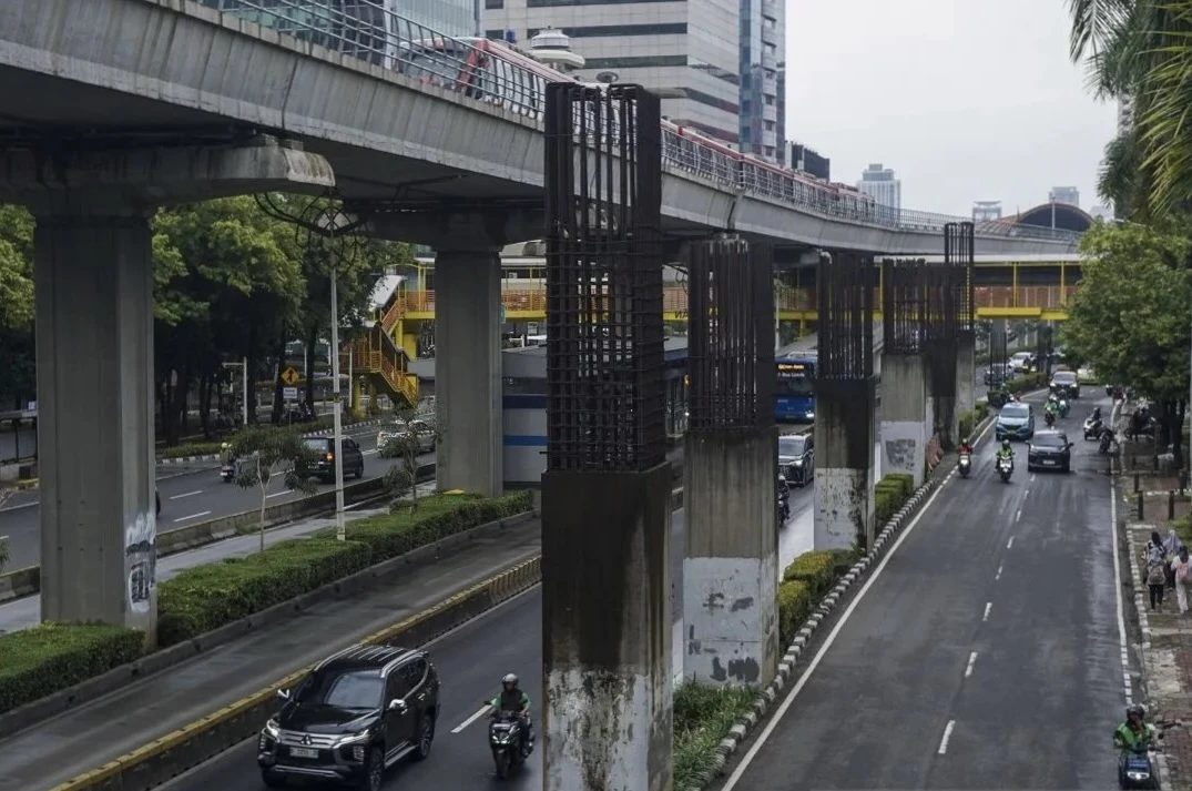 Pembongkaran Tiang Monorel di Jalan Rasuna Said Dimulai Rabu (14/1)