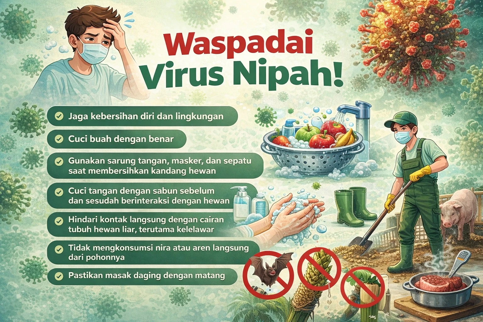 Pemerintah Diminta Gencarkan Kampanye Digital Cegah Virus Nipah