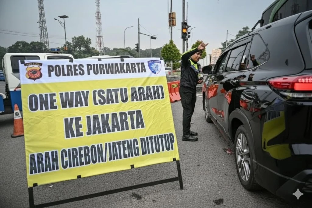 One Way Tol Trans Jawa, 22 Gardu di GT Cikatama Dibuka ke Arah Jakarta