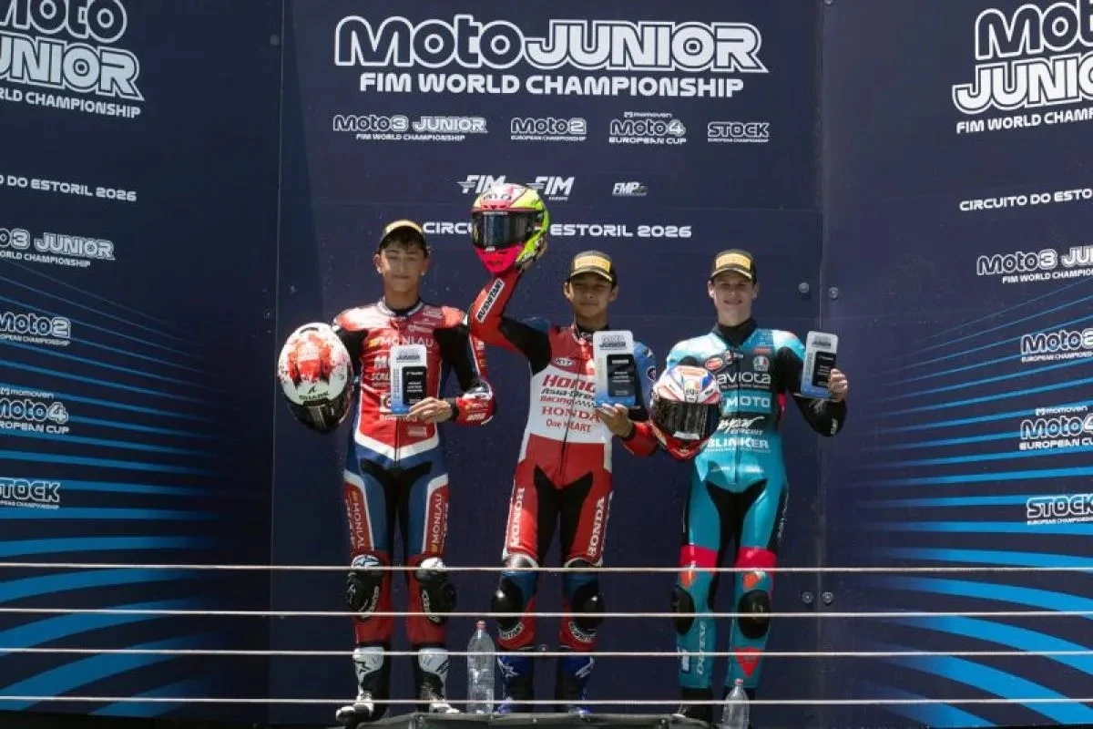 Juara Moto3 Junior Portugal, Kiandra Ramadhipa Kian Dekat ke Puncak Klasemen