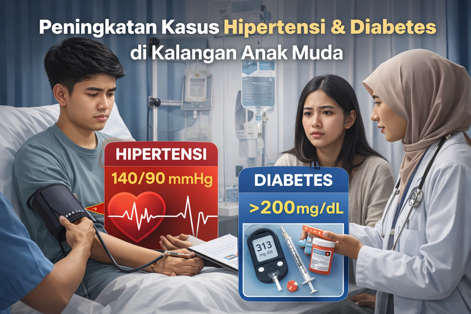BPJS Kesehatan: Pembiayaan Penyakit Diabetes dan Hipertensi di Usia Muda Meningkat