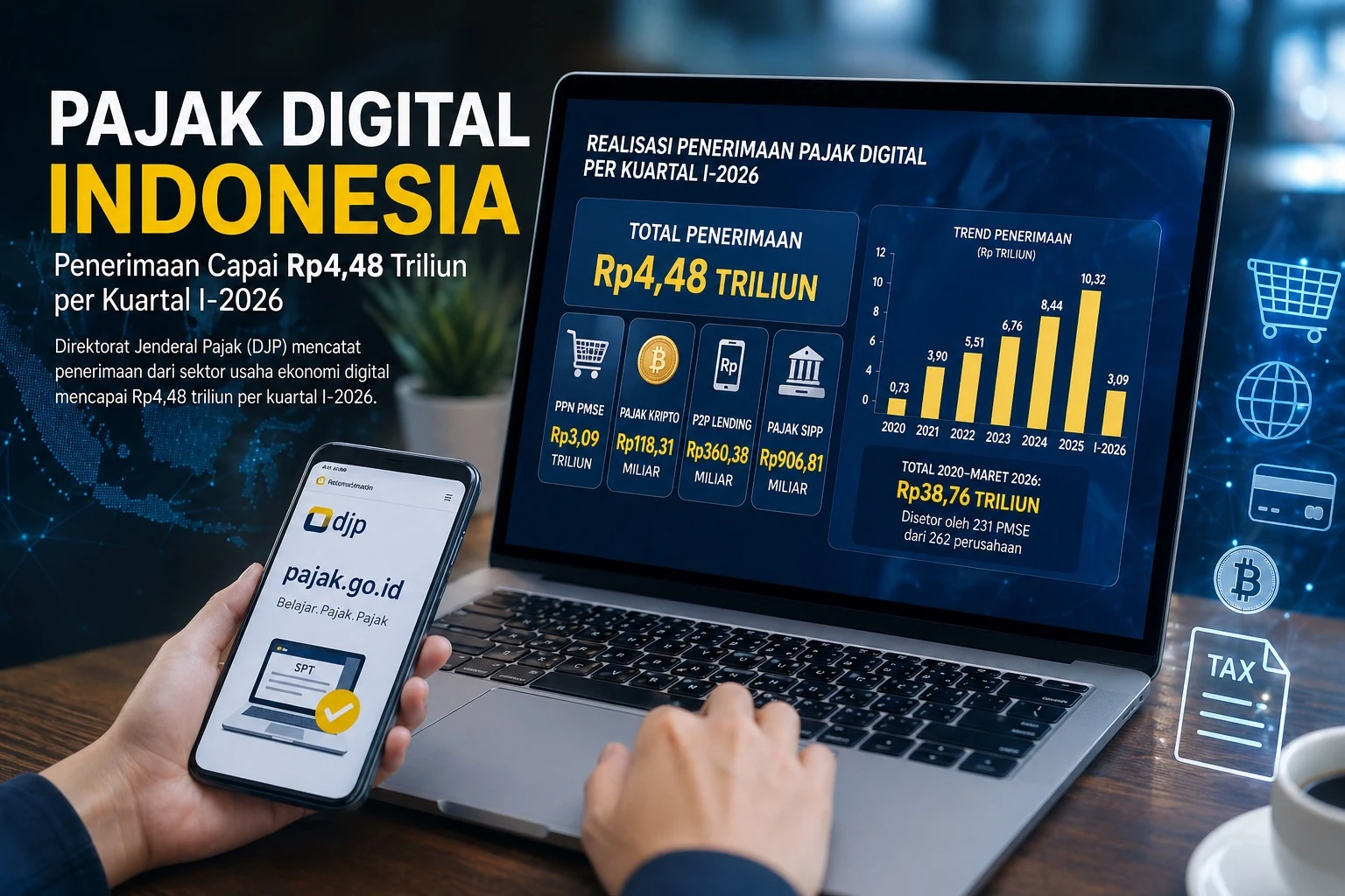 Kuartal I-2026, Usaha Digital Setor Pajak Rp4,48 Triliun