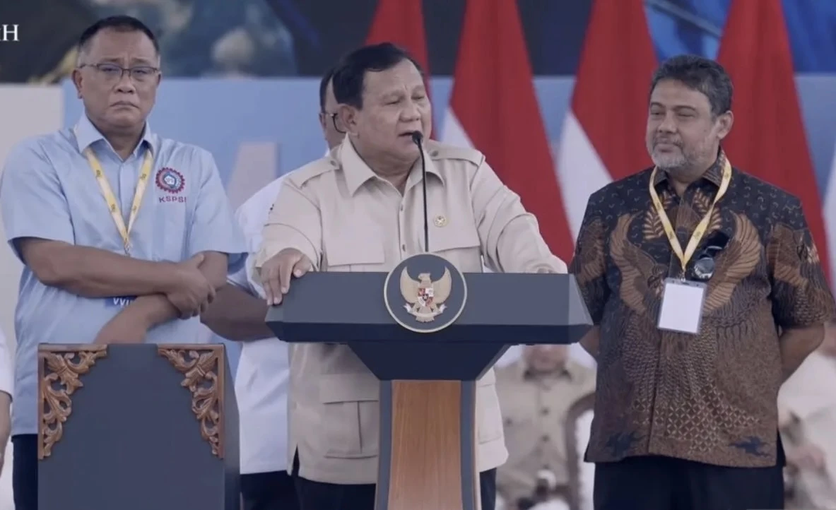 Balas Dukungan Buruh, Prabowo Bersumpah Sejahterakan Rakyat