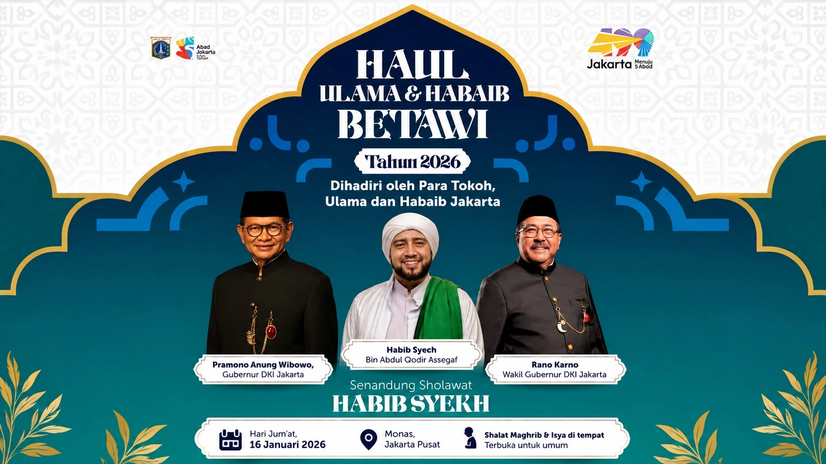 Haul Akbar Ulama Betawi Warnai HUT ke-499 Jakarta di Monas