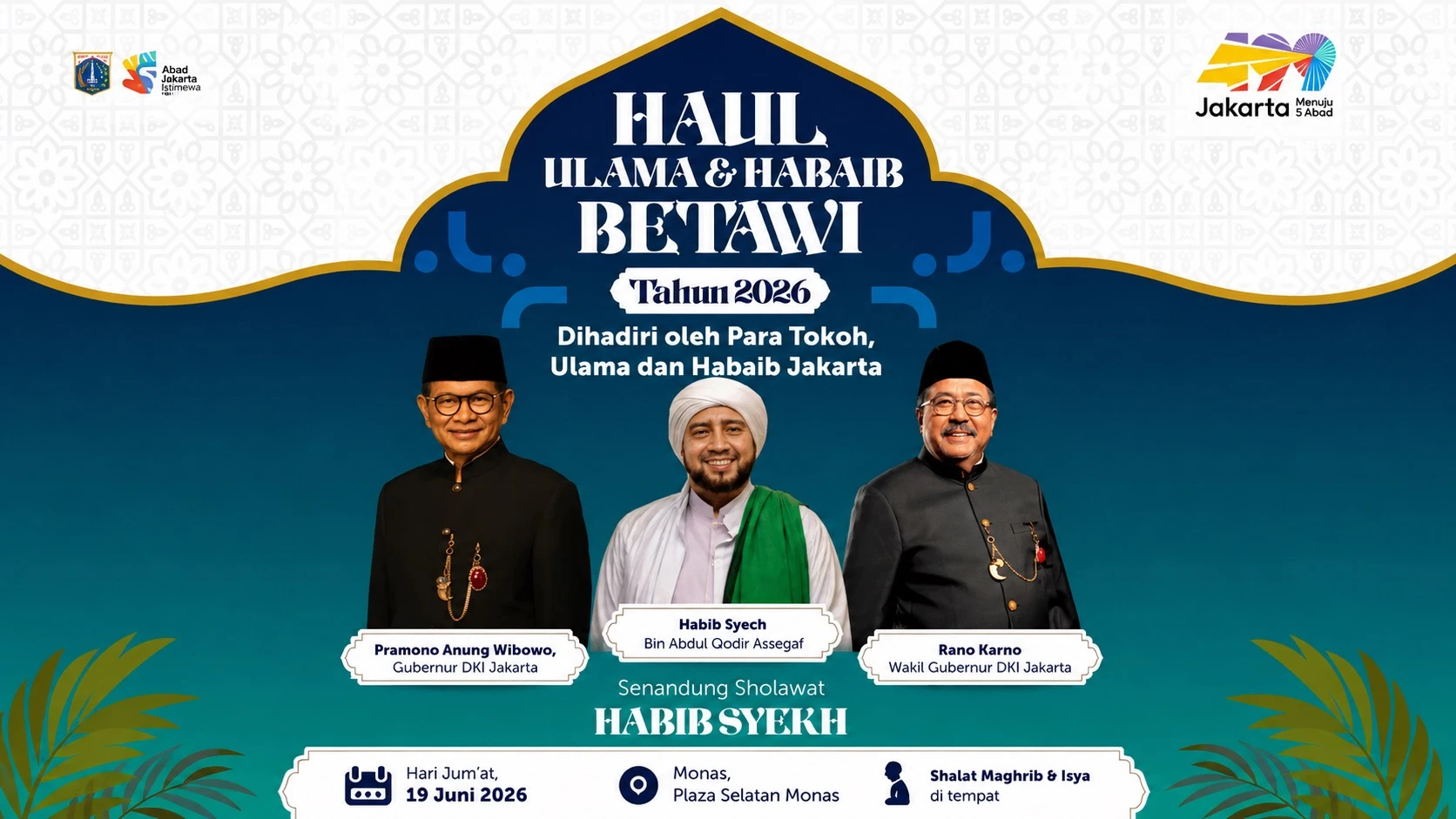 Haul Akbar Ulama Betawi Warnai HUT ke-499 Jakarta di Monas