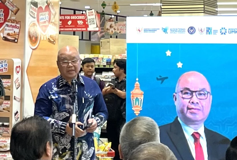 Ketua Umum Asosiasi Pengelola Pusat Belanja Indonesia (APPBI) Alphonsus Widjaja dalam agenda dalam pelucuran Belanja di Indonesia Aja (BINA) Lebaran 2026