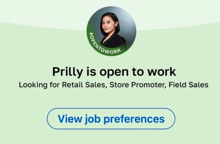 Motivasi atau Gimik? Pro-Kontra Status LinkedIn #OPENTOWORK Prilly Latuconsina.