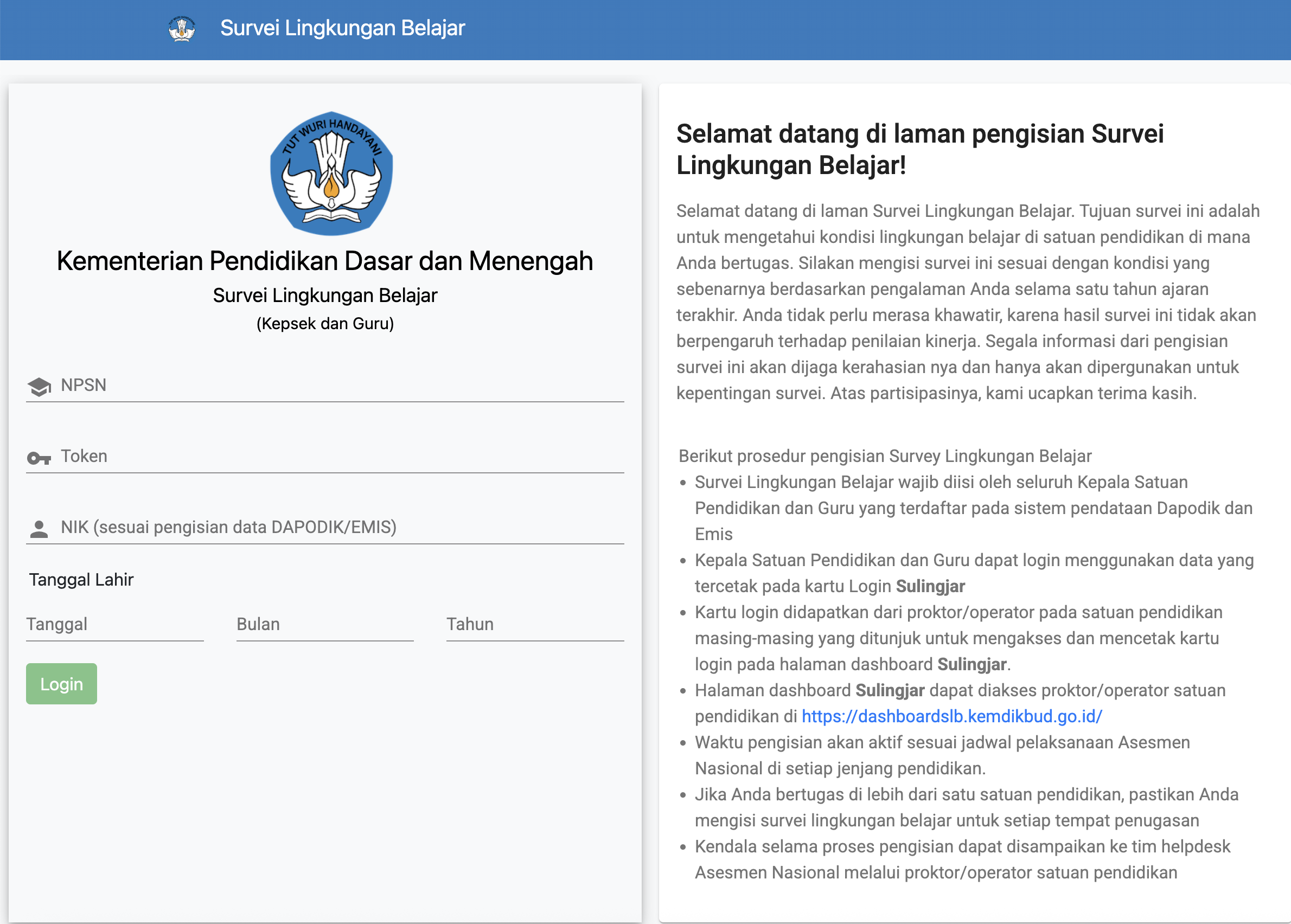Panduan Lengkap Mengisi Survei Lingkungan Belajar (Sulingjar) 2025