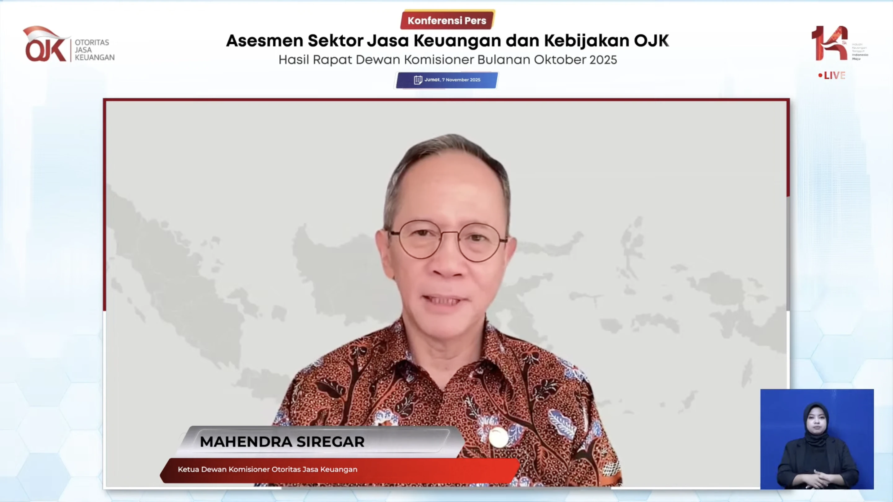 OJK: Sektor Keuangan Stabil di Tengah Perlambatan Global