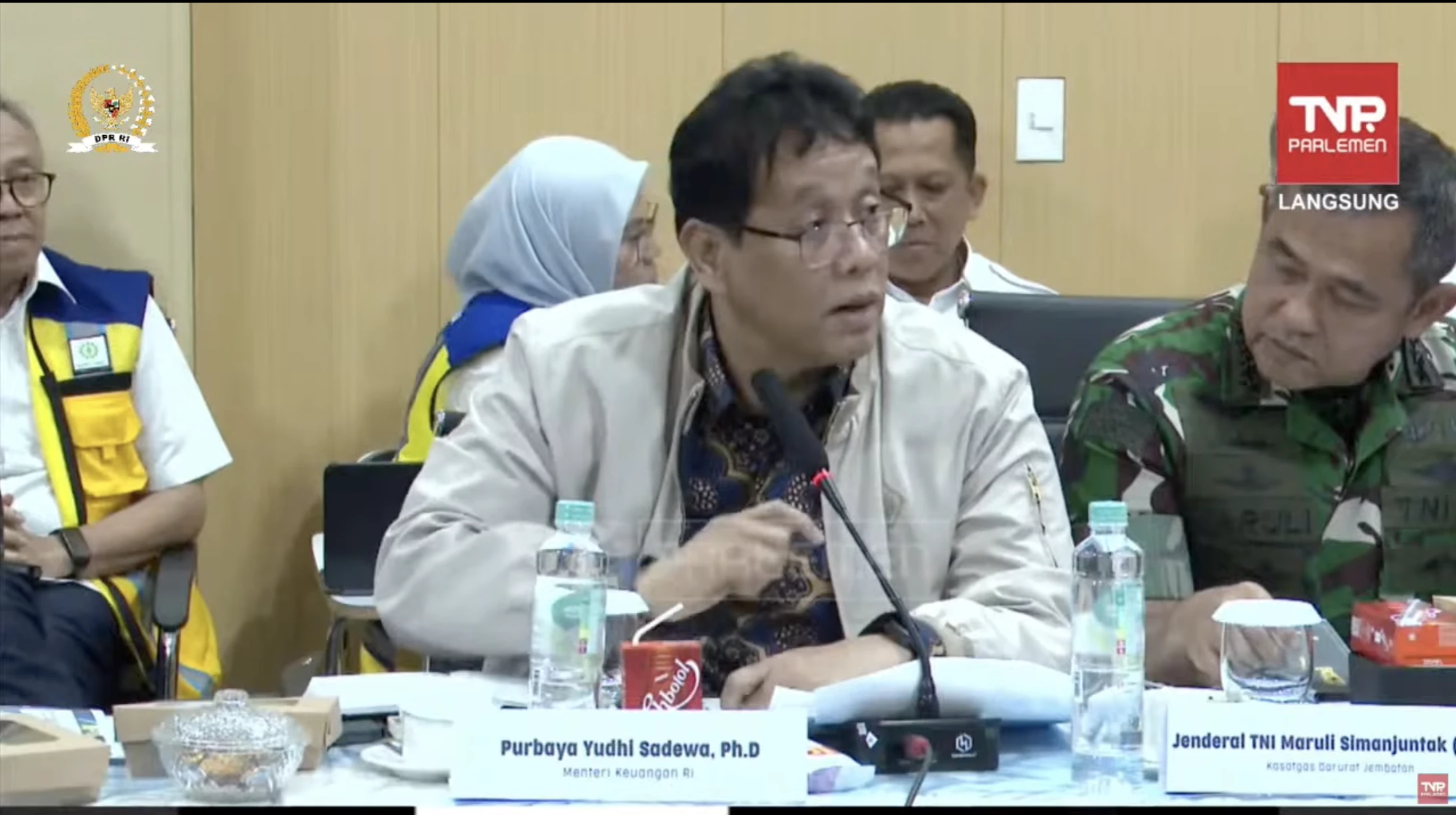 Menteri Keuangan Purbaya Yudhi Sadewa, Rapat Koordinasi Satuan Tugas (Satgas) Penanganan Bencana, banjir-longsor sumatra