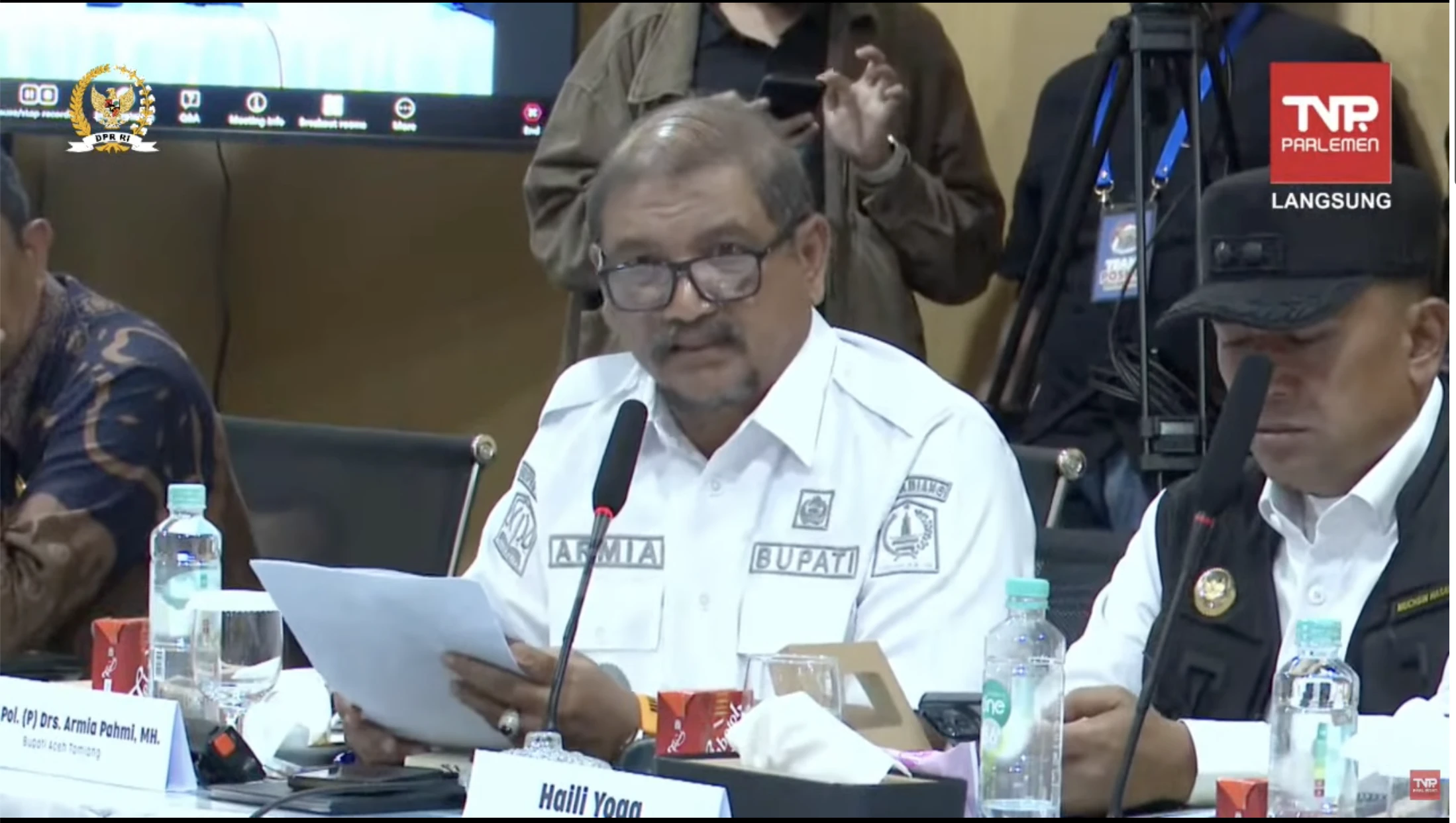 Bupati Aceh Tamiang Armia Fahmi, banjir-longsor sumatra, Rapat Koordinasi Satuan Tugas (Satgas) Penanganan Bencana