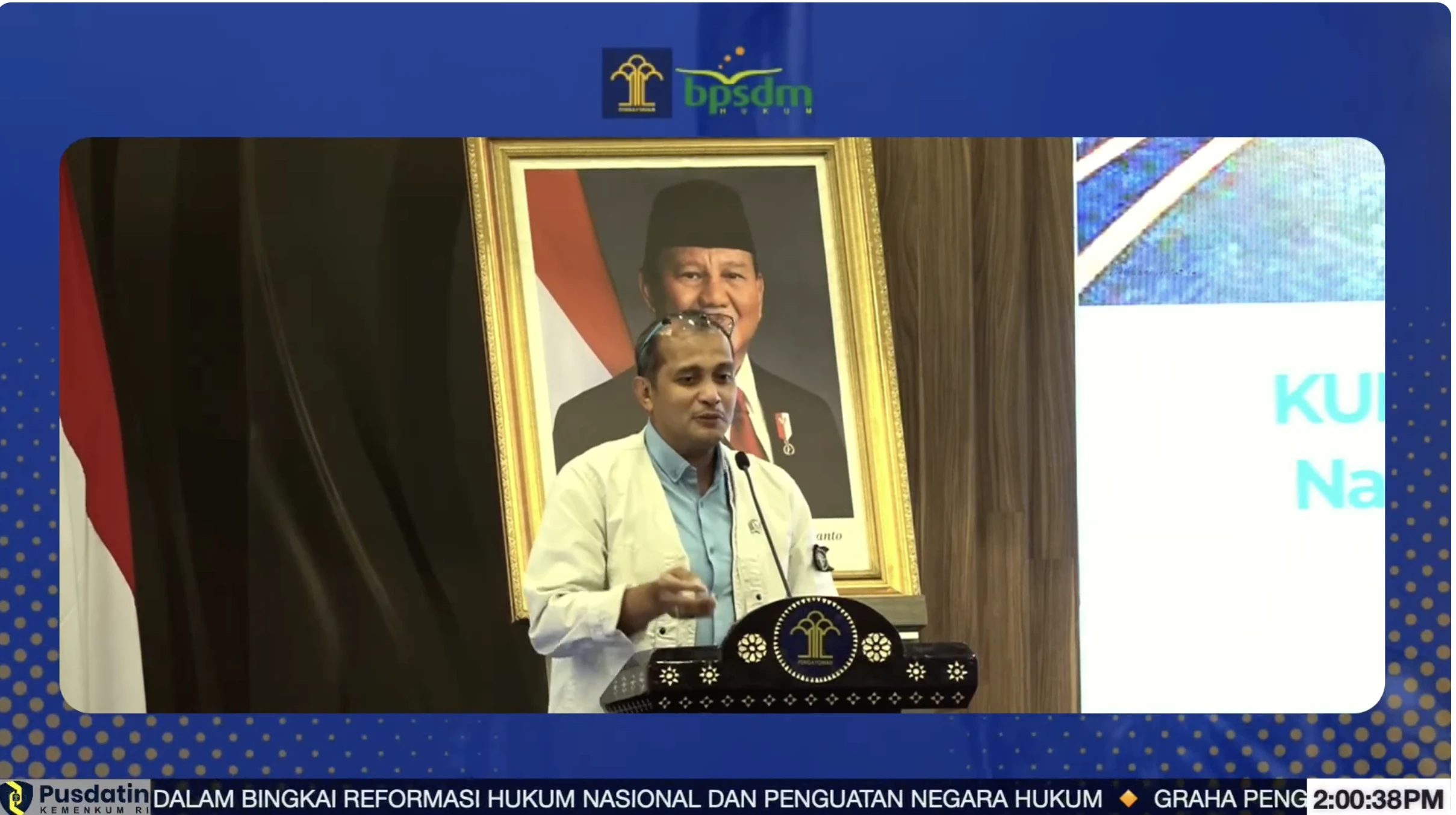 Wakil Menteri Hukum Edward Omar Sharif Hiariej