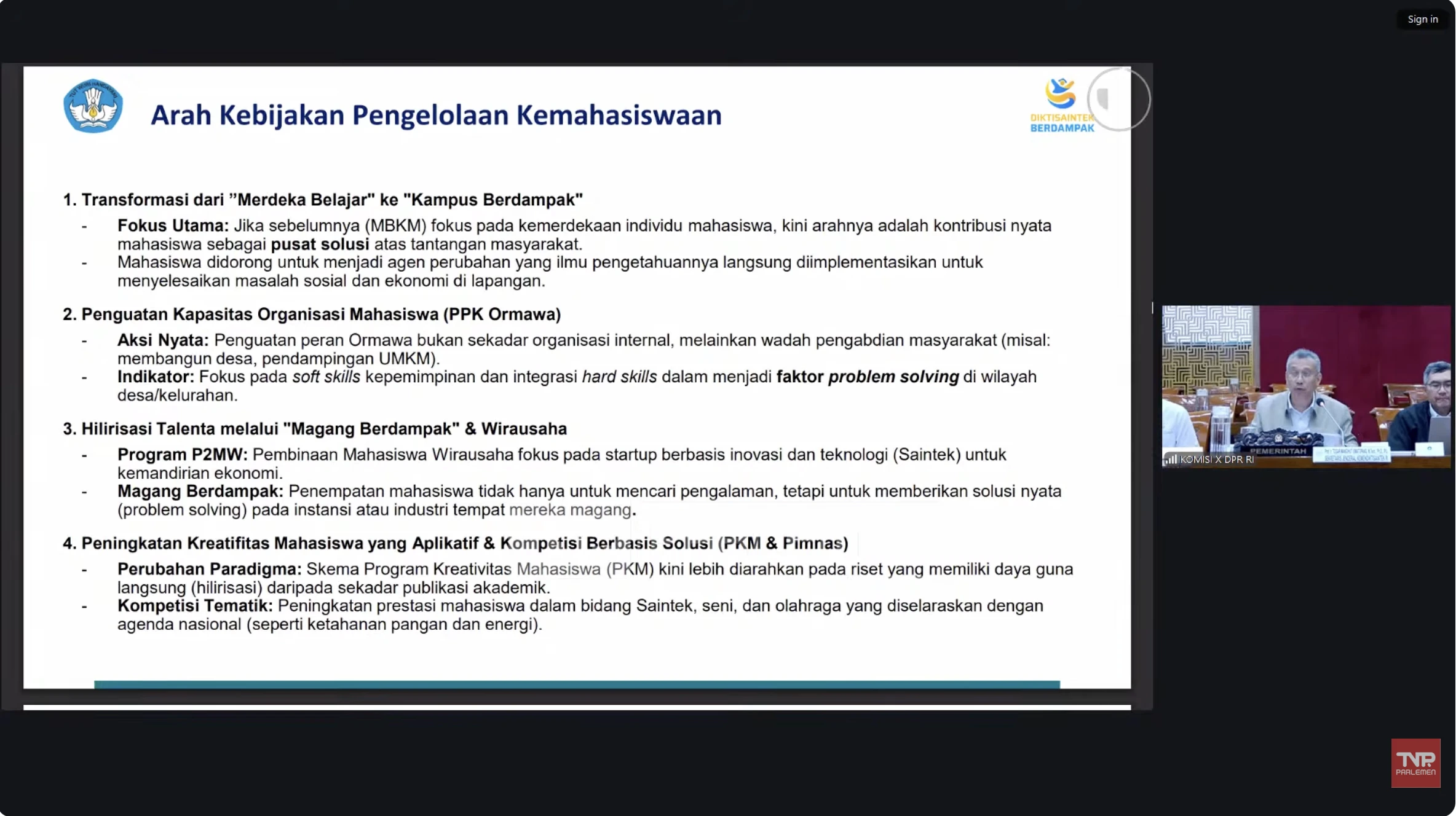 Sekretaris Jenderal Kemdiktisaintek, Togar M. Simatupang, Kampus Berdampak