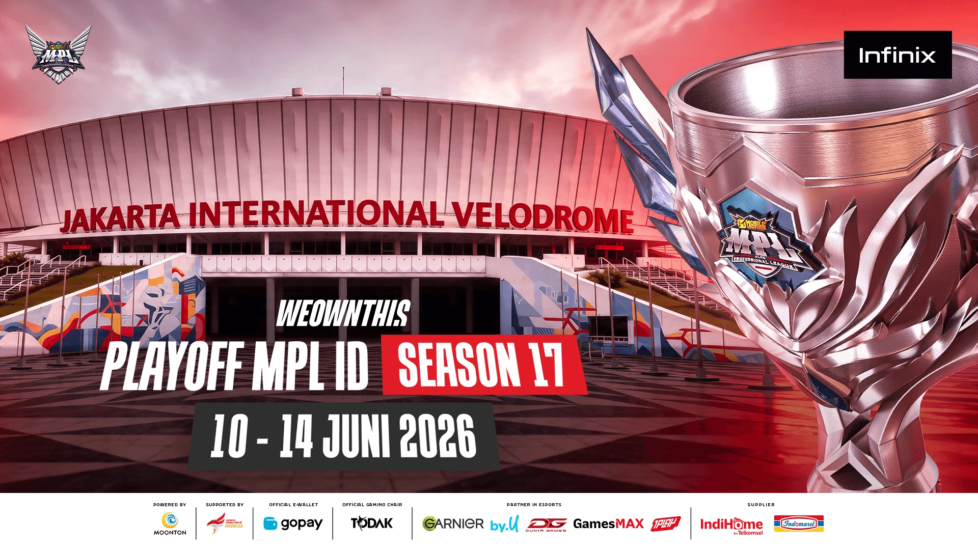 Jadwal Playoff MPL ID S17, 10-14 Juni di Jakarta Velodrome